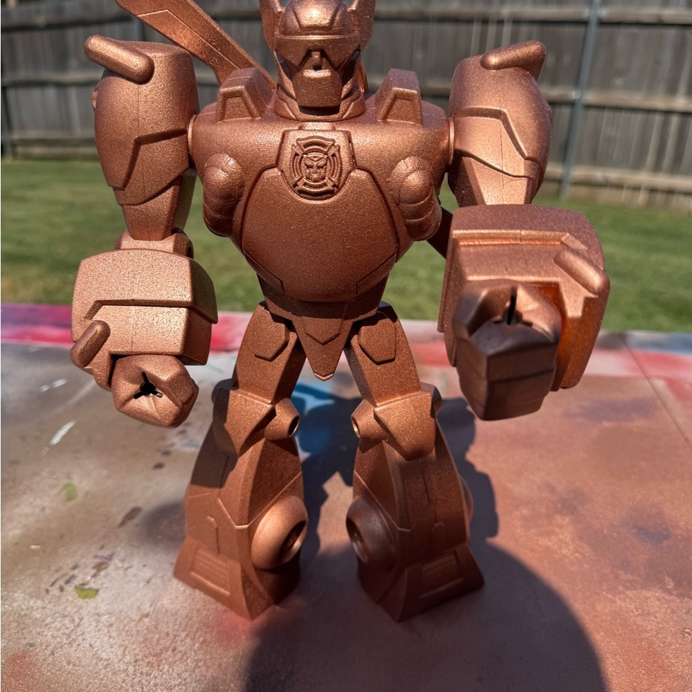 Hammered Copper Custom Painted Transformer Decorative Toy - Picture 5 of 7